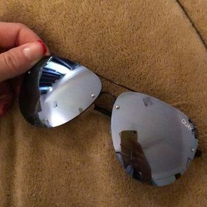 QUAY Aviator blue mirror Sunglasses